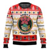 Hooktab Adopt A Demodog Stranger Things Ugly Christmas Sweater