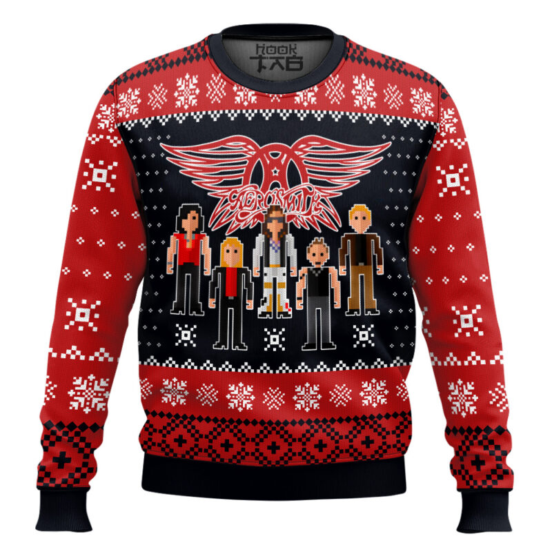 Hooktab Aerosmith Ugly Christmas Sweater