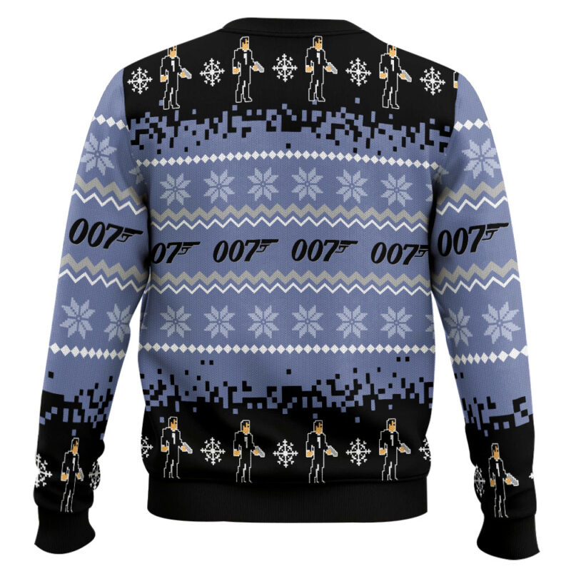 Hooktab Agent 007 Mission Impossible Ugly Christmas Sweater Hooktab Agent 007 Mission Impossible Ugly Christmas Sweater