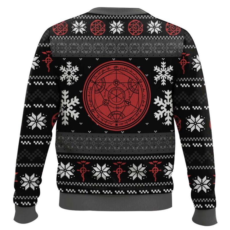 Hooktab Alchemy Crossing Fullmetal Alchemist Ugly Christmas Sweater Hooktab Alchemy Crossing Fullmetal Alchemist Ugly Christmas Sweater