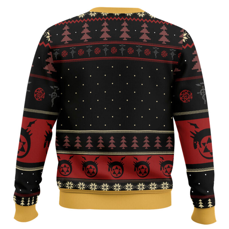 Hooktab Alchemy Holidays Fullmetal Alchemist Ugly Christmas Sweater Hooktab Alchemy Holidays Fullmetal Alchemist Ugly Christmas Sweater