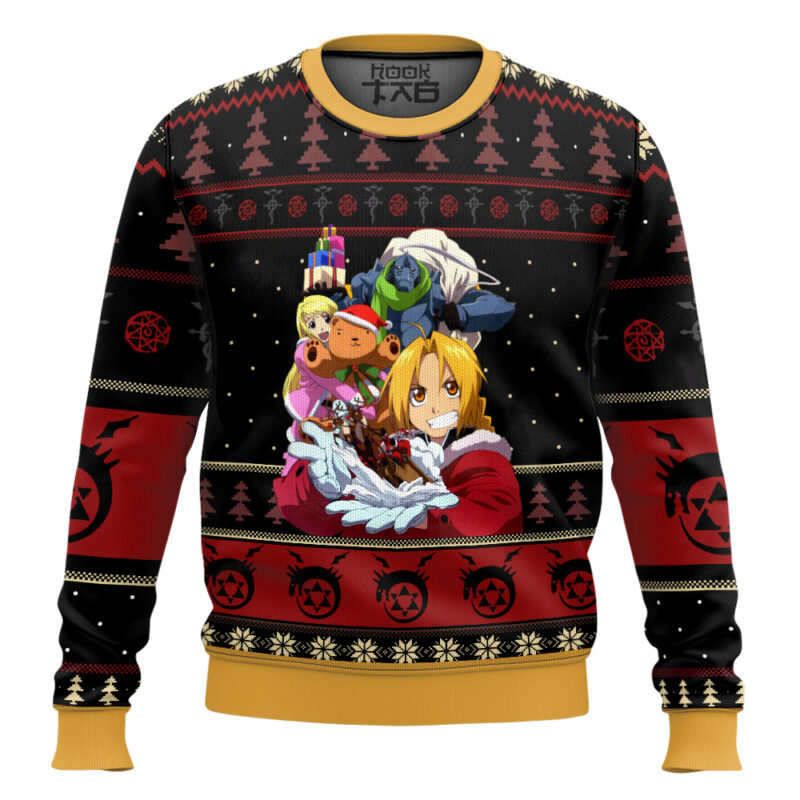 Hooktab Alchemy Holidays Fullmetal Alchemist Ugly Christmas Sweater