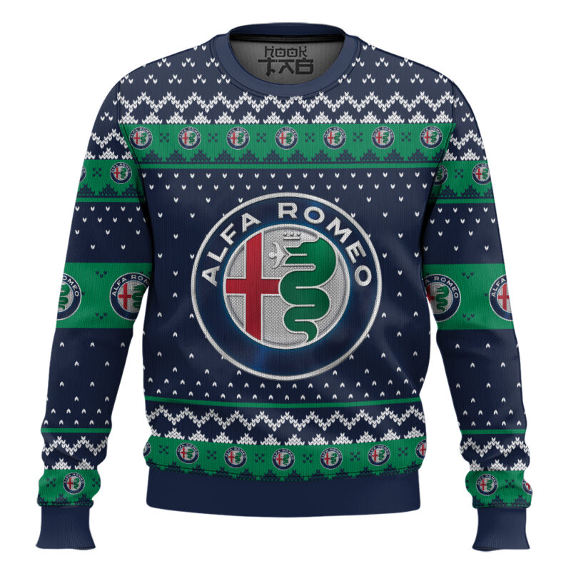 Hooktab Alfa Romeo Ugly Christmas Sweater
