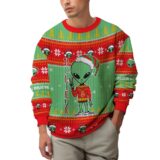 Hooktab Alien Believe Ugly Christmas Sweater