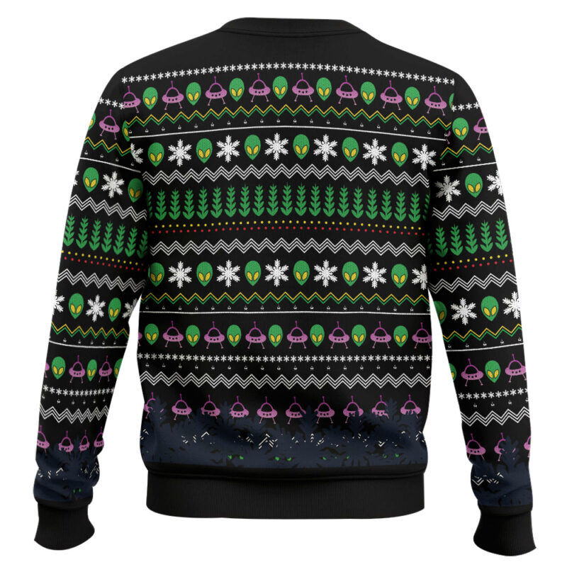 Hooktab Alien Kidnaps Santa Claus Ugly Christmas Sweater Hooktab Alien Kidnaps Santa Claus Ugly Christmas Sweater