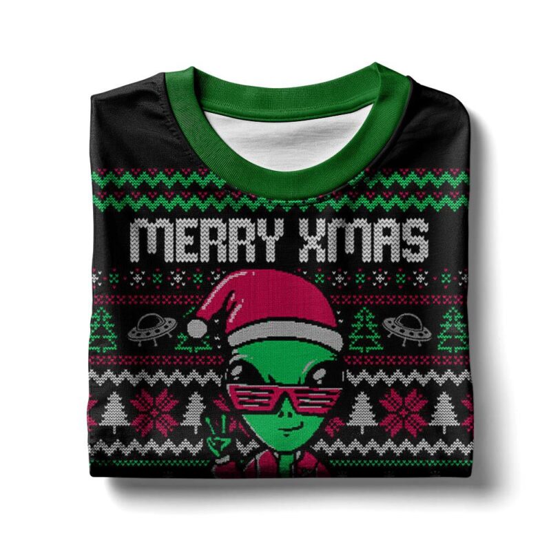 Hooktab Alien Ya Filthy Humans Ugly Christmas Sweater Hooktab Alien Ya Filthy Humans Ugly Christmas Sweater