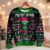 Hooktab Alien Ya Filthy Humans Ugly Christmas Sweater