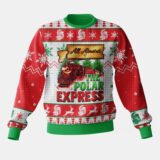 Hooktab All Aboard The Polar Express Ugly Christmas Sweater
