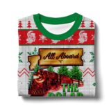 Hooktab All Aboard The Polar Express Ugly Christmas Sweater