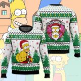 Hooktab All Homer Want For Christmas Is You The Simpsons Ugly Christmas Sweater