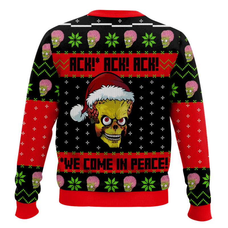 Hooktab All I Want For Christmas Is AckAck Ack!!! The Mars Attack Ugly Christmas Sweater Hooktab All I Want For Christmas Is AckAck Ack!!! The Mars Attack Ugly Christmas Sweater
