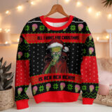 Hooktab All I Want For Christmas Is AckAck Ack!!! The Mars Attack Ugly Christmas Sweater