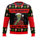 Hooktab All I Want For Christmas Is AckAck Ack!!! The Mars Attack Ugly Christmas Sweater