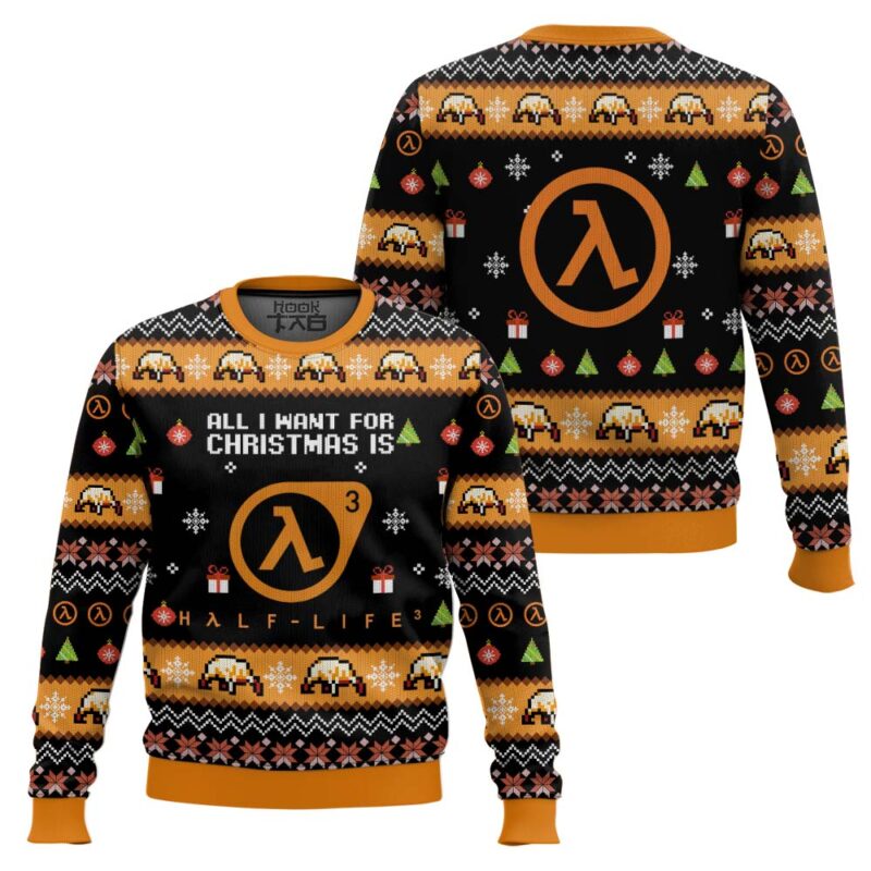 Hooktab All I Want For Christmas Is Half-Life 3 Ugly Christmas Sweater Hooktab All I Want For Christmas Is Half-Life 3 Ugly Christmas Sweater