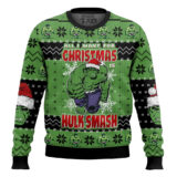 Hooktab All I Want For Christmas Is Hulk Smash Ugly Christmas Sweater