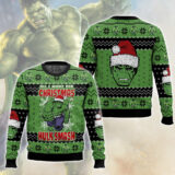 Hooktab All I Want For Christmas Is Hulk Smash Ugly Christmas Sweater