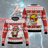 Hooktab All I Want Thor Christmas Is You Marvel Ugly Christmas Sweater