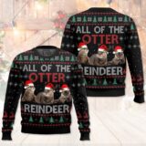 Hooktab All Of Otter Reindeer Ugly Christmas Sweater