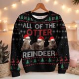 Hooktab All Of Otter Reindeer Ugly Christmas Sweater