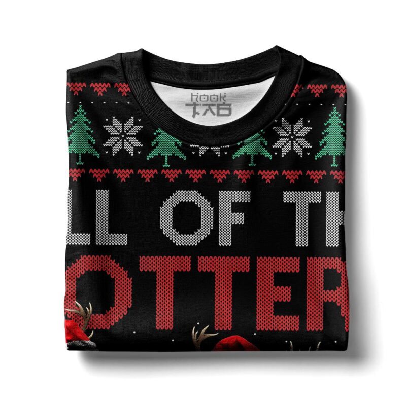 Hooktab All Of Otter Reindeer Ugly Christmas Sweater Hooktab All Of Otter Reindeer Ugly Christmas Sweater