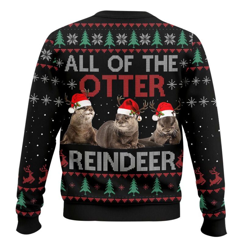Hooktab All Of Otter Reindeer Ugly Christmas Sweater Hooktab All Of Otter Reindeer Ugly Christmas Sweater