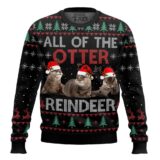Hooktab All Of Otter Reindeer Ugly Christmas Sweater