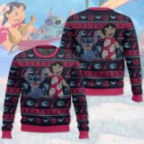 Hooktab Aloha Dance Lilo And Stitch Ugly Christmas Sweater