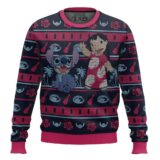 Hooktab Aloha Dance Lilo And Stitch Ugly Christmas Sweater