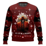 Hooktab Alucard "You Got Me A Present?" Hellsing Ugly Christmas Sweater