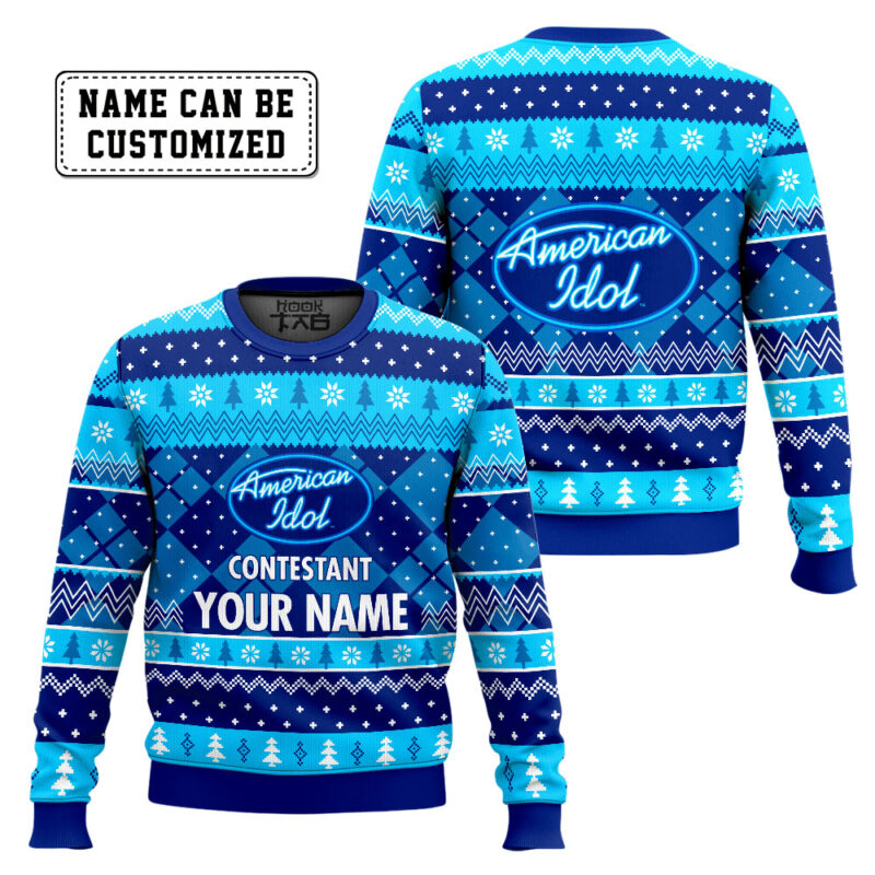 Hooktab American Idol Ugly Christmas Sweater Hooktab American Idol Ugly Christmas Sweater
