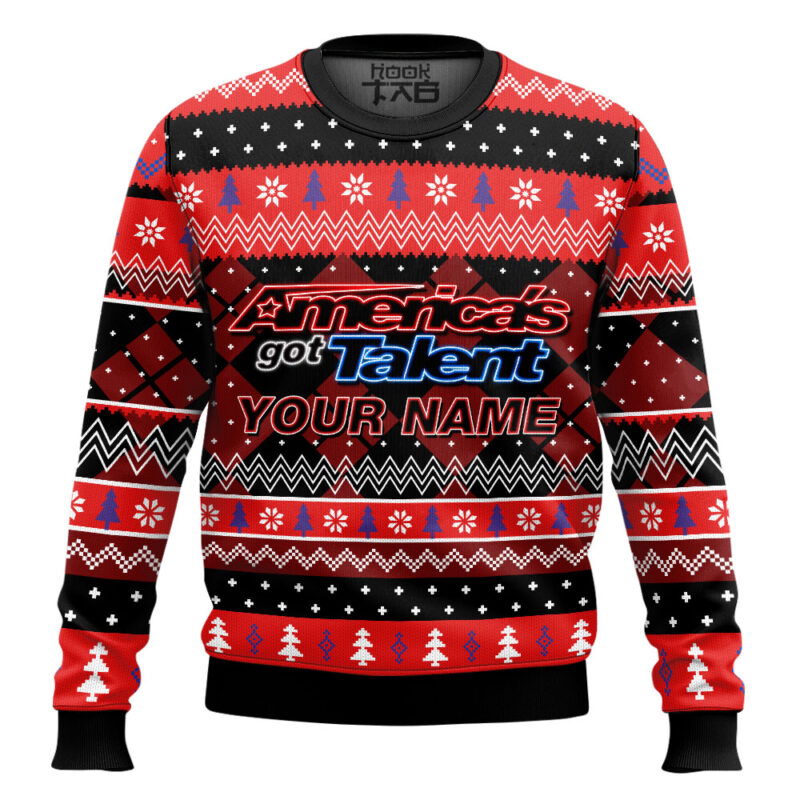 Hooktab America's Got Talen Ugly Christmas Sweater