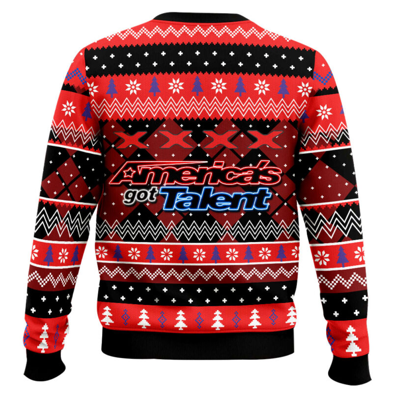 Hooktab America's Got Talen Ugly Christmas Sweater Hooktab America's Got Talen Ugly Christmas Sweater