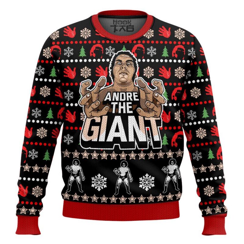 Hooktab Andre The Giant WWE Ugly Christmas Sweater