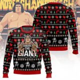 Hooktab Andre The Giant WWE Ugly Christmas Sweater