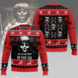 Hooktab Annabelle May God Have Mercy On Your Soul Ugly Christmas Sweater