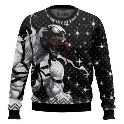 Hooktab Anti-venom Marvel Venom Ugly Christmas Sweater