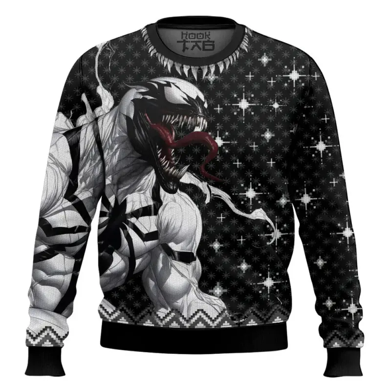 Hooktab Anti-venom Marvel Venom Ugly Christmas Sweater