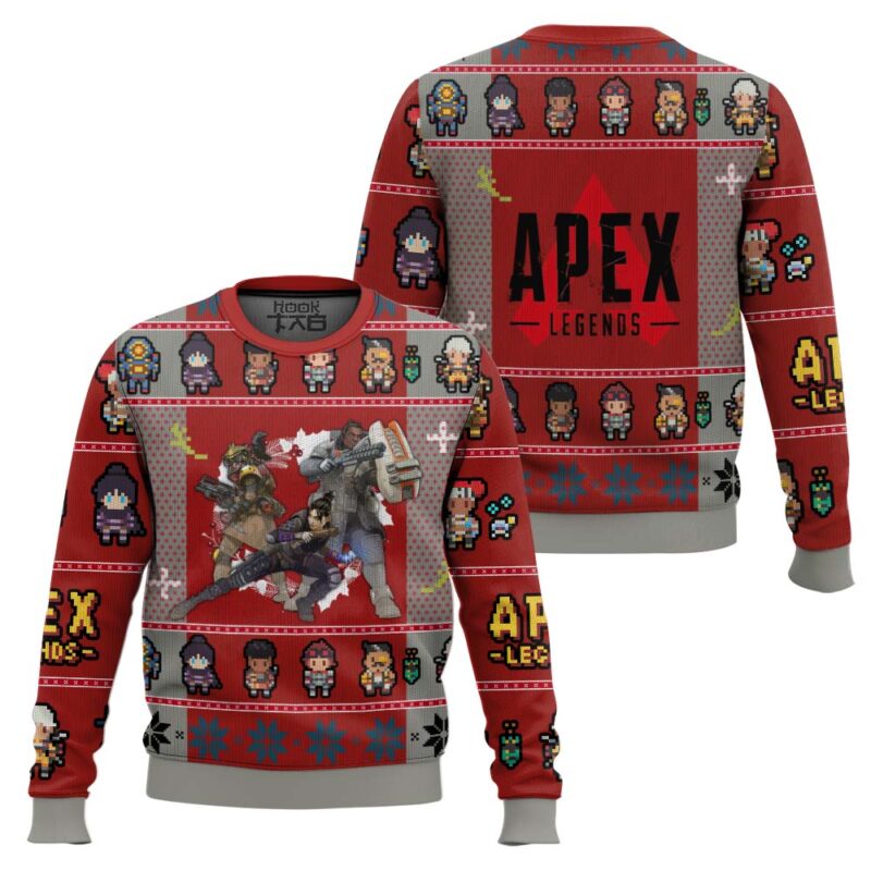 Hooktab Apex Legends Ugly Christmas Sweater Hooktab Apex Legends Ugly Christmas Sweater