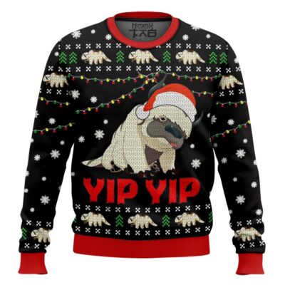 Hooktab Appa Sky Bison Yip Yip Avatar Ugly Christmas Sweater