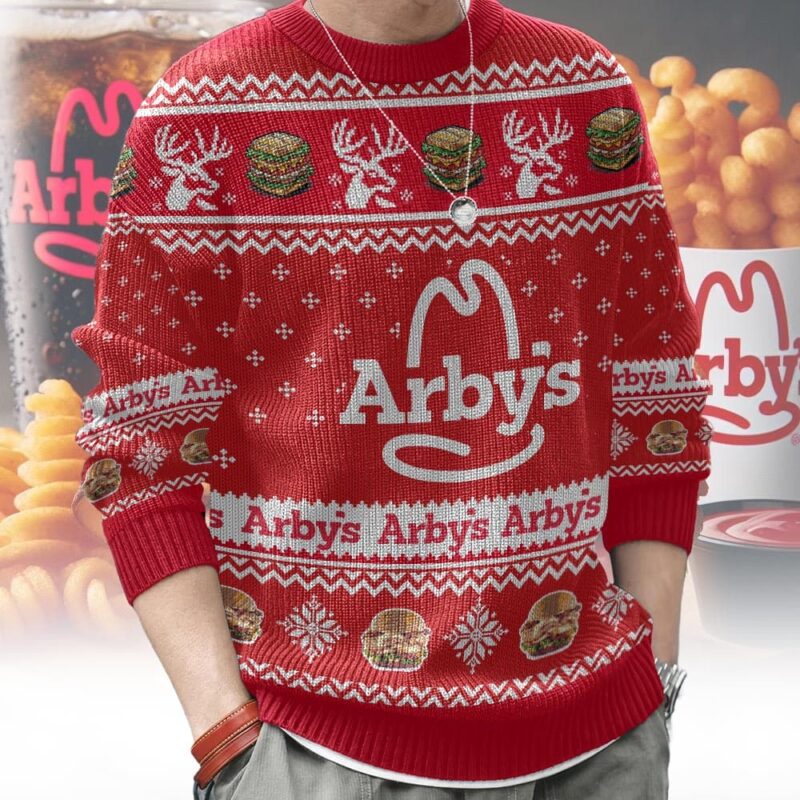 Hooktab Arby's Ugly Christmas Sweater Hooktab Arby's Ugly Christmas Sweater