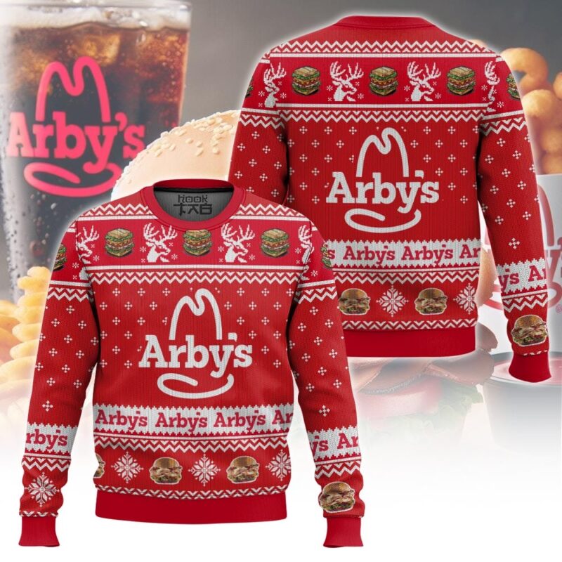Hooktab Arby's Ugly Christmas Sweater Hooktab Arby's Ugly Christmas Sweater