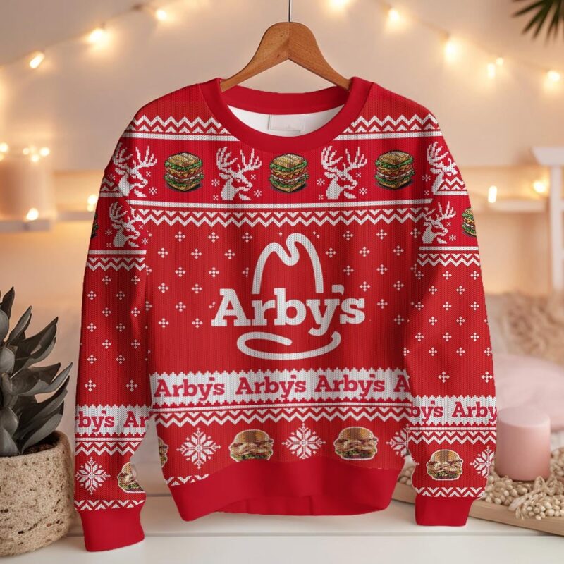 Hooktab Arby's Ugly Christmas Sweater Hooktab Arby's Ugly Christmas Sweater