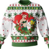 Hooktab Ariel The Little Mermaid Ugly Christmas Sweater