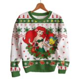 Hooktab Ariel The Little Mermaid Ugly Christmas Sweater