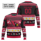 Hooktab Arizona Cardinals - Custom Name And Number Ugly Sweater
