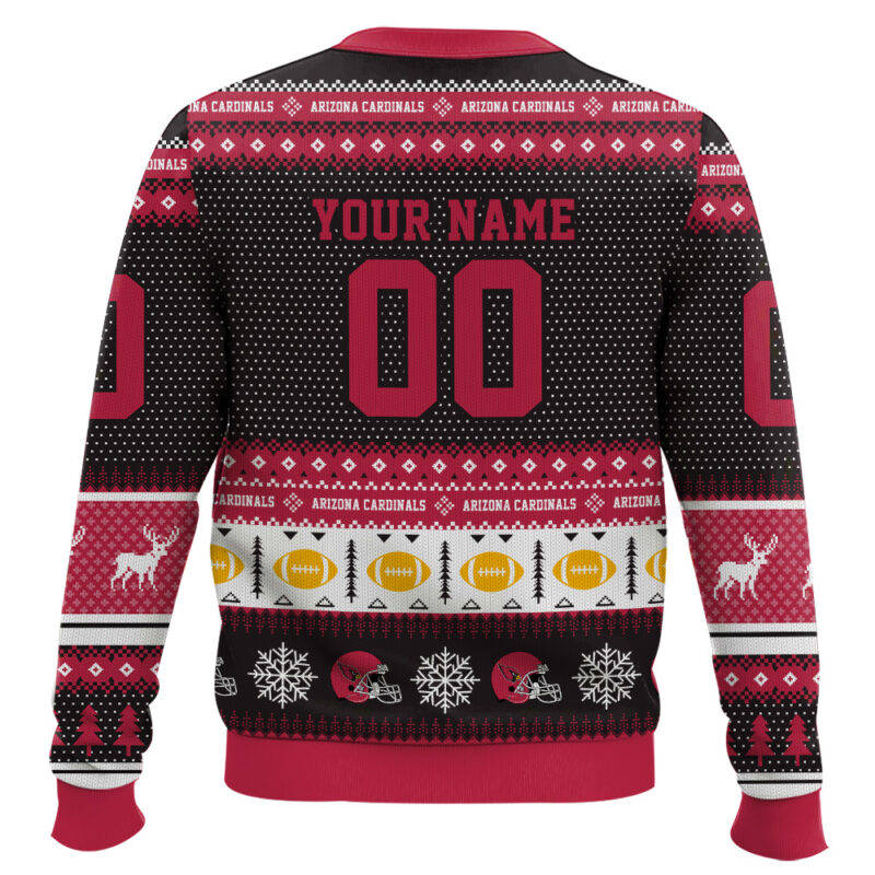 Hooktab Arizona Cardinals - Custom Name And Number Ugly Sweater Hooktab Arizona Cardinals - Custom Name And Number Ugly Sweater