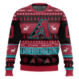 Hooktab Arizona Diamondbacks - Custom Name And Number Ugly Sweater