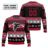 Hooktab Atlanta Falcons - Custom Name And Number Ugly Sweater
