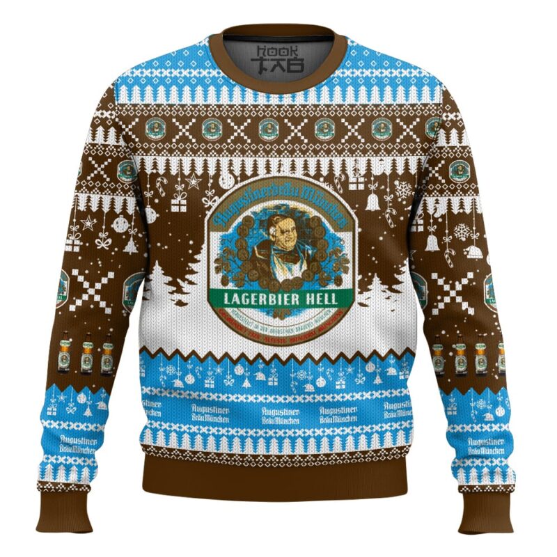 Hooktab Augustiner Bräu German Beer Ugly Christmas Sweater