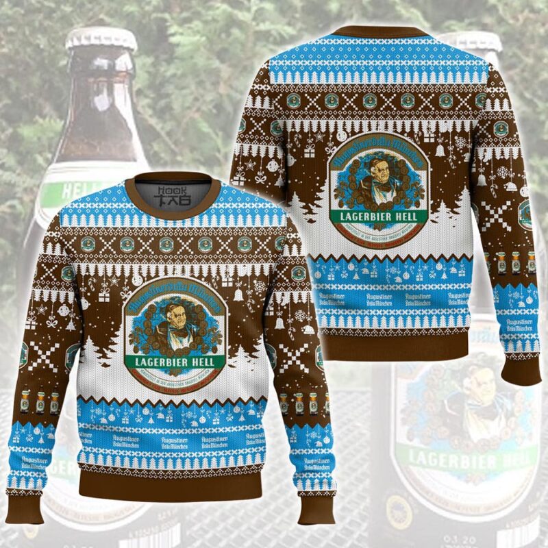 Hooktab Augustiner Bräu German Beer Ugly Christmas Sweater Hooktab Augustiner Bräu German Beer Ugly Christmas Sweater